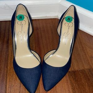 JESSICA SIMPSON DENIM HEELS